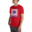 Man wearing Sam Houston High School Texans Red Premium Unisex T-shirt 235