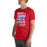 Man wearing Sam Houston High School Texans Red Premium Unisex T-shirt 232