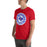 Man wearing Sam Houston High School Texans Red Premium Unisex T-shirt 220