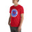 Man wearing Sam Houston High School Texans Red Premium Unisex T-shirt 203