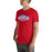 Man wearing Sam Houston High School Texans Red Premium Unisex T-shirt 009
