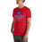 Man wearing Sam Houston High School Texans Red Premium Unisex T-shirt 217