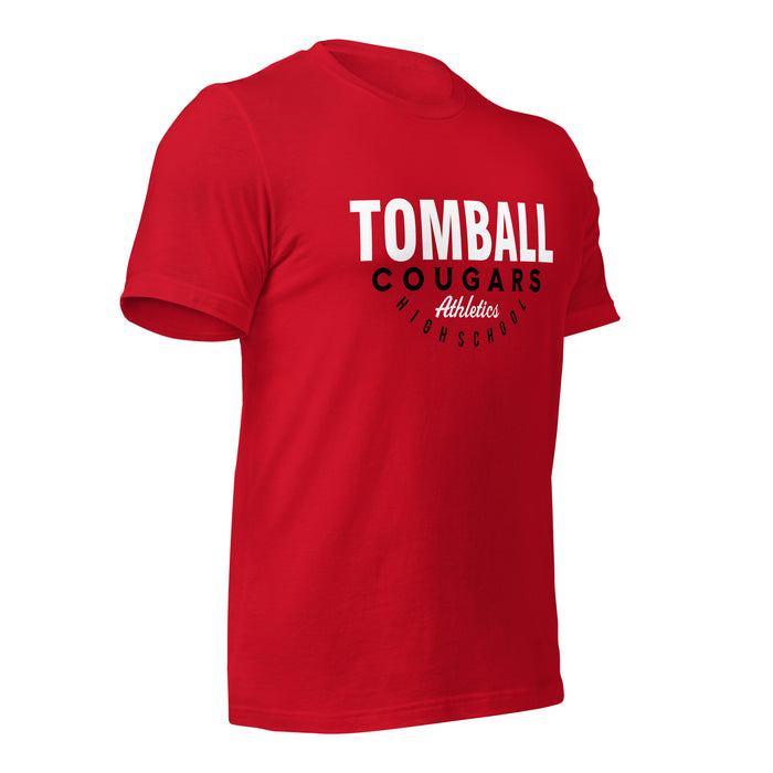 Tomball High School Cougars Premium Red Unisex T-shirt 12b