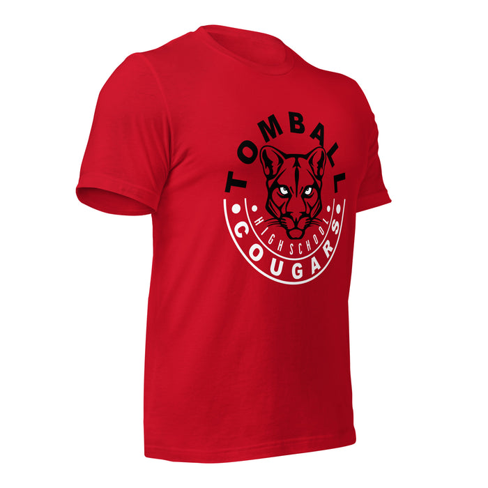 Tomball High School Cougars Premium Red Unisex T-shirt 19b