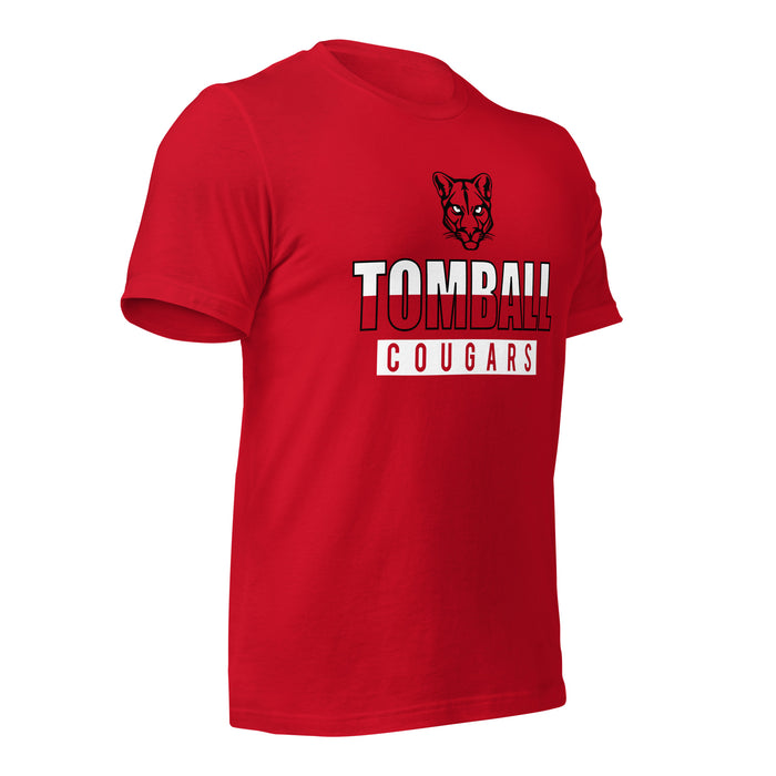 Tomball High School Cougars Premium Red Unisex T-shirt 23b