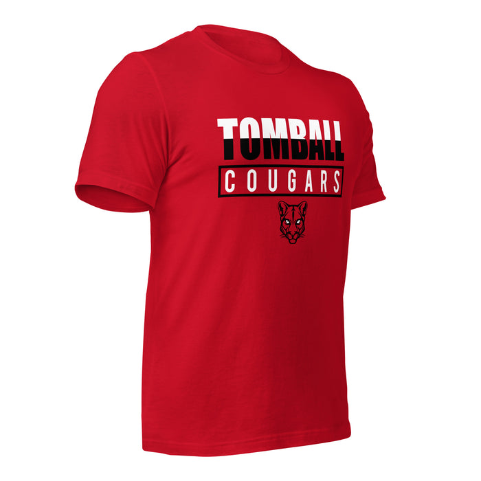 Tomball High School Cougars Premium Red Unisex T-shirt 29b