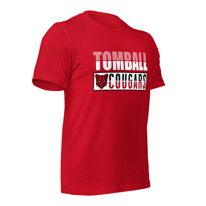 Tomball High School Cougars Premium Red Unisex T-shirt 31b