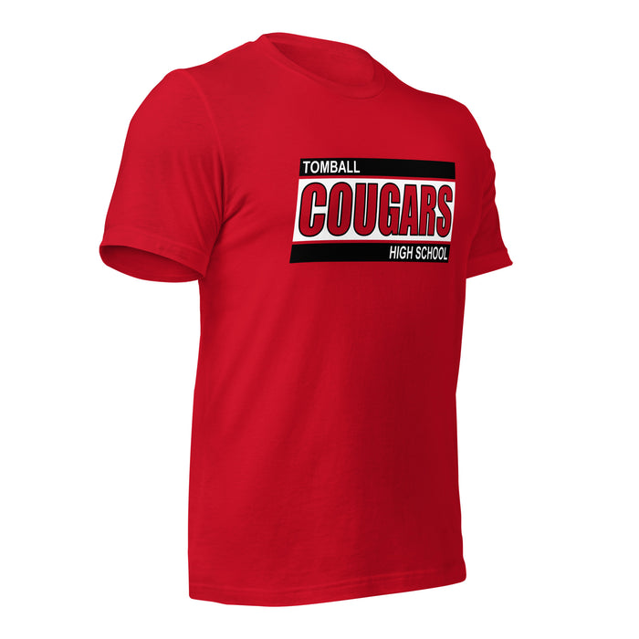 Tomball High School Cougars Premium Red Unisex T-shirt 72b