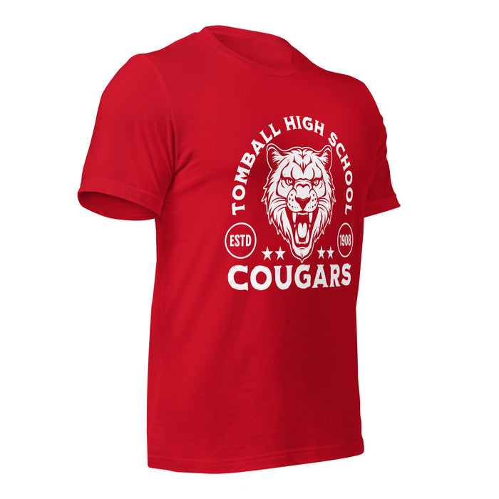 Tomball High School Cougars Red Premium Unisex T-shirt 208b