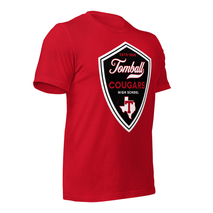 Tomball High School Cougars Red Premium Unisex T-shirt 225b