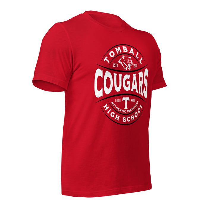 Tomball High School Cougars Red Premium Unisex T-shirt 218b