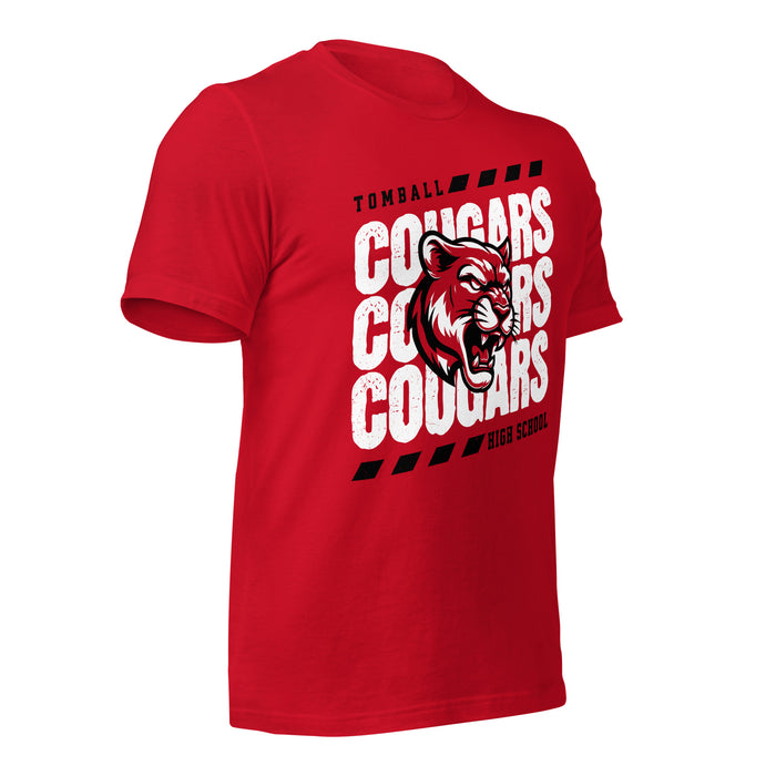 Tomball High School Cougars Red Premium Unisex T-shirt 223b