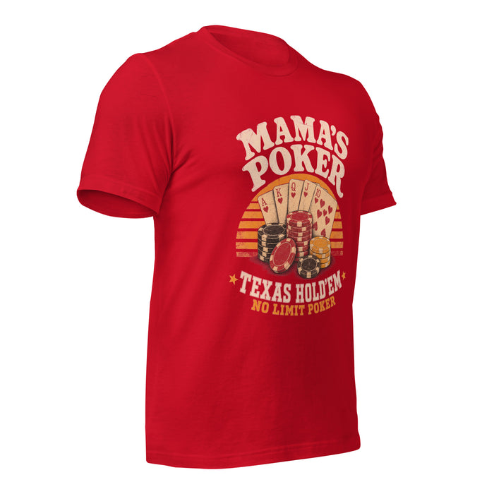 Right side view of Mama's Poker Premium Unisex T-shirt 230