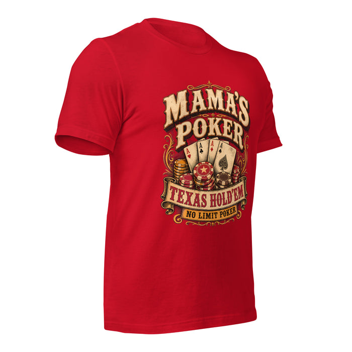 Right side view of Mama's Poker Premium Unisex T-shirt 231