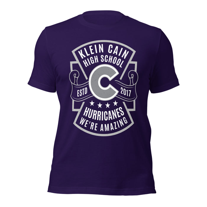 Klein Cain High School Hurricanes Purple Premium Unisex T-shirt 207