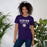 Woman wearing Klein Cain High School Hurricanes Purple Premium Unisex T-shirt 003