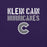 Close-up view of Klein Cain High School Hurricanes Purple Premium Unisex T-shirt 017
