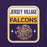 Close-up view of Jersey Village High School Falcons Purple Premium Unisex T-shirt 001