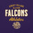 Close-up view of Jersey Village High School Falcons Purple Premium Unisex T-shirt 034