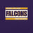 Close-up view of Jersey Village High School Falcons Purple Premium Unisex T-shirt 098