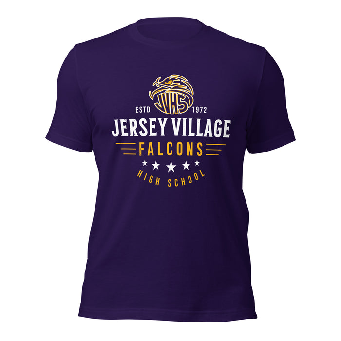 Jersey Village High School Falcons Purple Premium Unisex T-shirt 217