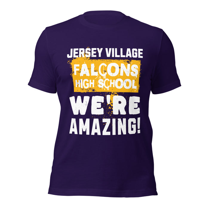 Jersey Village High School Falcons Purple Premium Unisex T-shirt 231