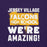 Close-up view of Jersey Village High School Falcons Purple Premium Unisex T-shirt 231