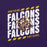 Close-up view of Jersey Village High School Falcons Purple Premium Unisex T-shirt 223