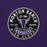 Close-up view of Morton Ranch High School Mavericks Premium Purple Unisex T-shirt 215