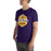 Man wearing Jersey Village High School Falcons Purple Premium Unisex T-shirt 209