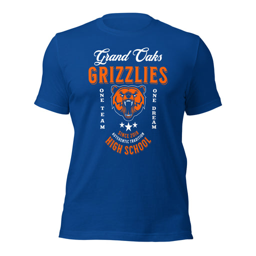 Grand Oaks High School Grizzlies Premium Royal Unisex T-shirt 08