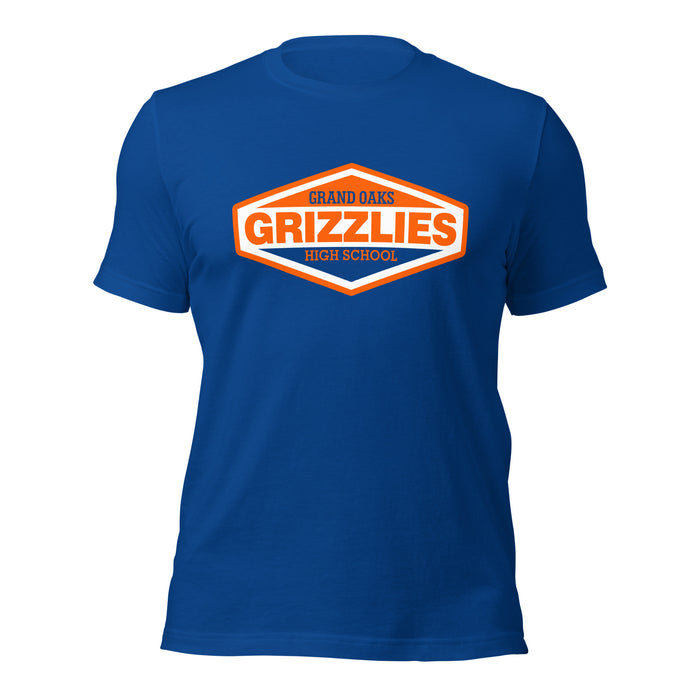 Grand Oaks High School Grizzlies Premium Royal Unisex T-shirt 09