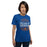 Woman wearing a Grand Oaks High School Grizzlies Premium Royal Unisex T-shirt 10