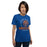 Woman wearing a Grand Oaks High School Grizzlies Premium Royal Unisex T-shirt 18