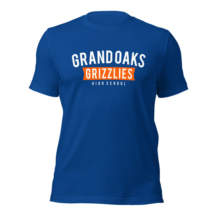 Grand Oaks High School Grizzlies Premium Royal Unisex T-shirt 21