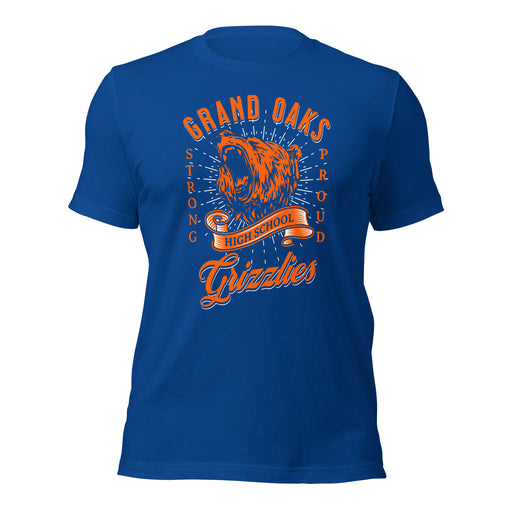 Grand Oaks High School Grizzlies Premium Royal Unisex T-shirt 26