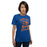 Woman wearing a Grand Oaks High School Grizzlies Premium Royal Unisex T-shirt 26