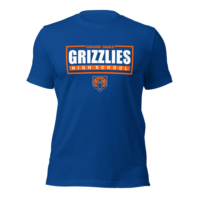 Grand Oaks High School Grizzlies Premium Royal Unisex T-shirt 49