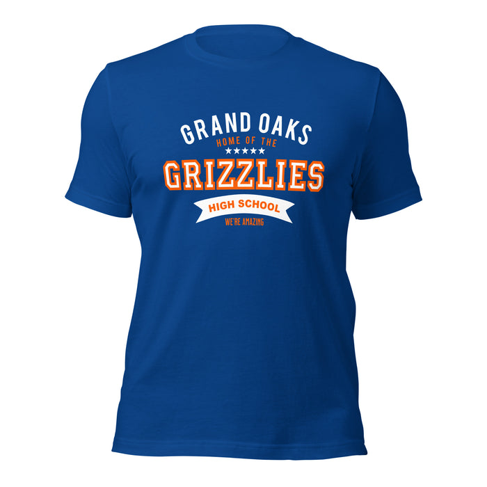 Grand Oaks High School Grizzlies Premium Royal Unisex T-shirt 96