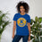 Woman wearing aKlein High School Bearkats Premium Royal Unisex T-shirt 204