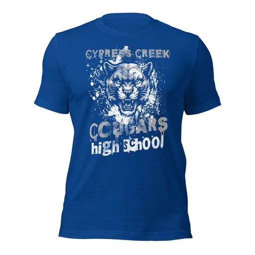 Cypress Creek High School Cougars Royal Blue Premium Unisex T-shirt 209