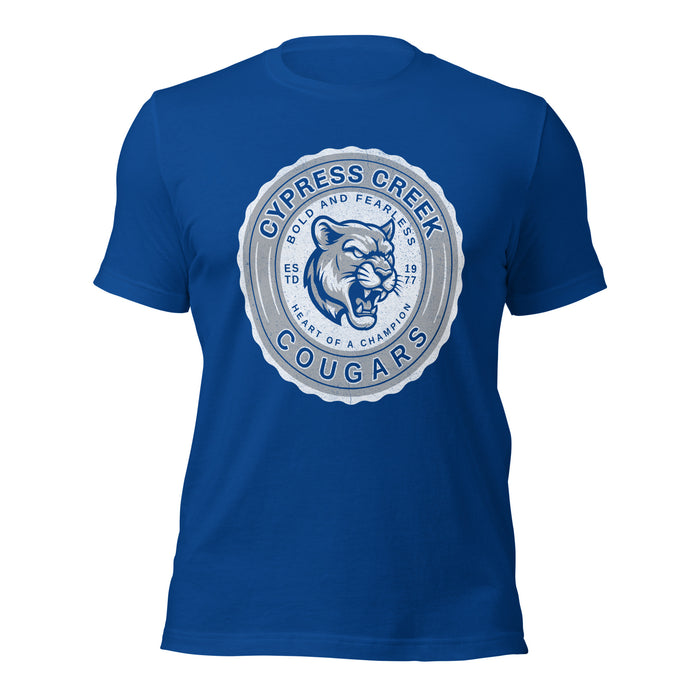 Cypress Creek High School Cougars Royal Blue Premium Unisex T-shirt 218