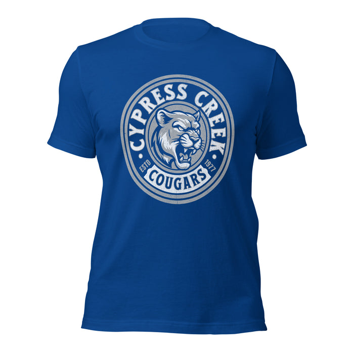 Cypress Creek High School Cougars Royal Blue Premium Unisex T-shirt 220