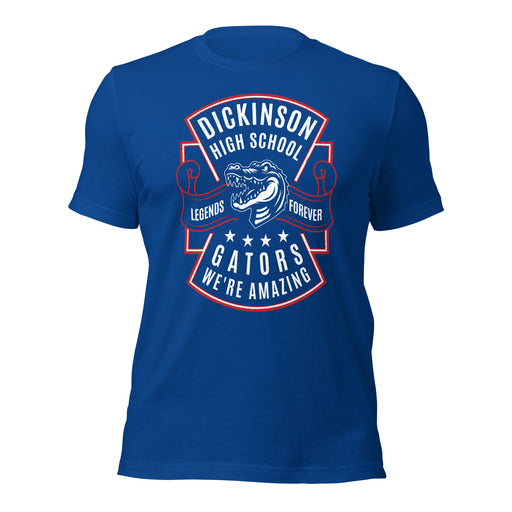 Dickinson High School Gators Royal Blue Premium Unisex t-shirt 207