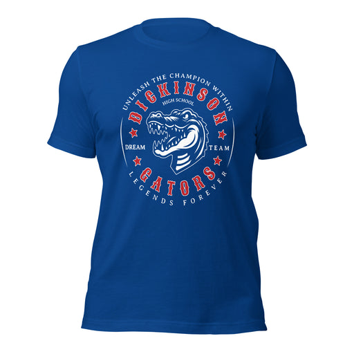 Dickinson High School Gators Royal Blue Premium Unisex t-shirt 214