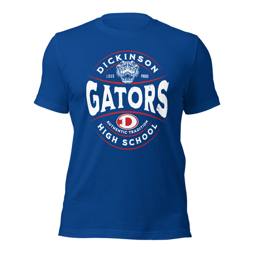 Dickinson High School Gators Royal Blue Premium Unisex t-shirt 218