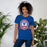 Woman wearing Duncanville High School Panthers Royal Blue Premium Unisex T-shirt 212