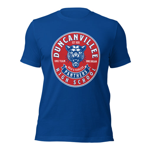 Duncanville High School Panthers Royal Blue Premium Unisex T-shirt 215