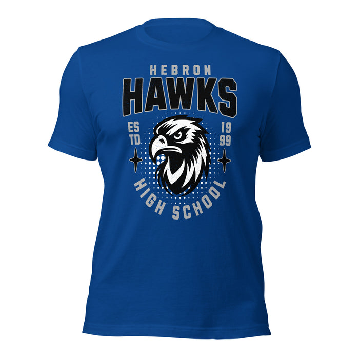 Hebron High School Hawks Royal Blue Premium Unisex T-shirt 204