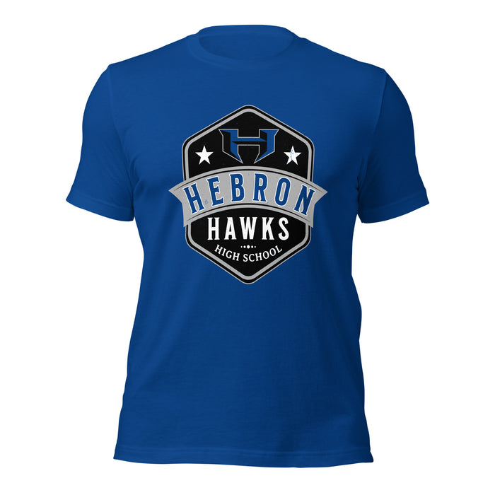 Hebron High School Hawks Royal Blue Premium Unisex T-shirt 209